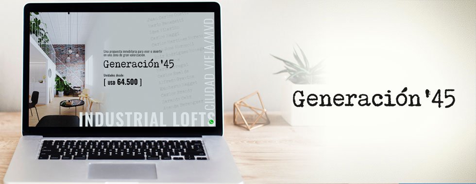Desarrollo web Generación '45 Lofts Industriales