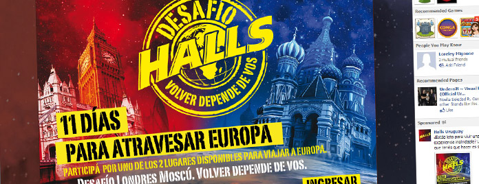Aplicación en Facebook para Halls Uruguay - Desafío Halls