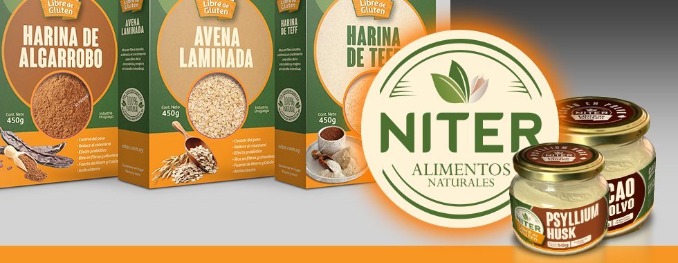 Packaging línea de productos especiales sin gluten y cajas de harinas