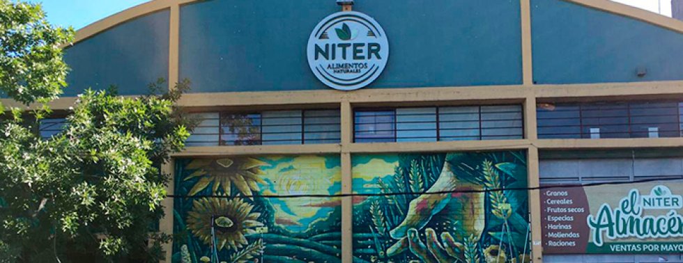 Mural y cartel fachada para local Niter